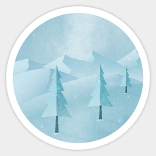 Christmas Landscape Sticker